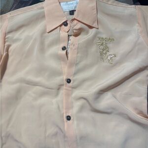 Kids Peach Button Down Shirt